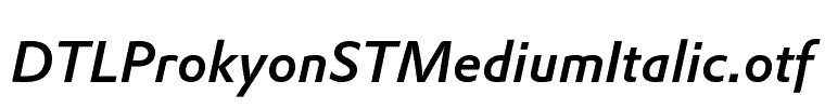 DTLProkyonSTMediumItalic