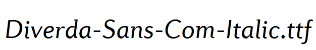 Diverda-Sans-Com-Italic