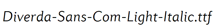 Diverda-Sans-Com-Light-Italic