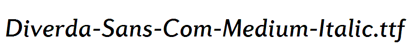 Diverda-Sans-Com-Medium-Italic
