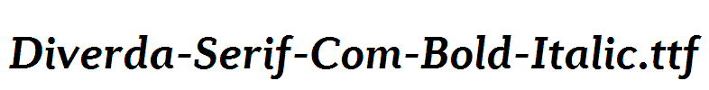 Diverda-Serif-Com-Bold-Italic