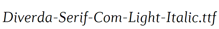 Diverda-Serif-Com-Light-Italic