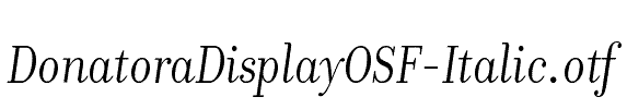 DonatoraDisplayOSF-Italic