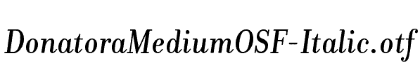 DonatoraMediumOSF-Italic