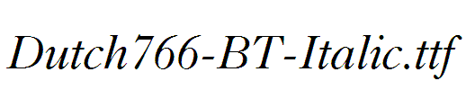 Dutch766-BT-Italic