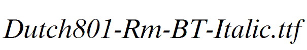 Dutch801-Rm-BT-Italic