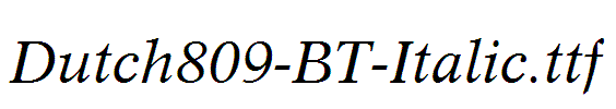 Dutch809-BT-Italic