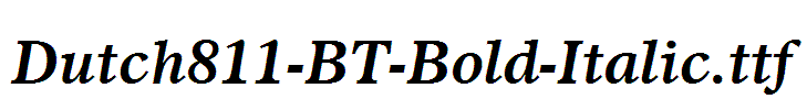 Dutch811-BT-Bold-Italic