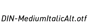 DIN-MediumItalicAlt