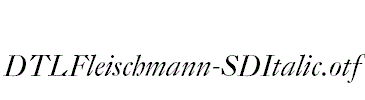 DTLFleischmann-SDItalic