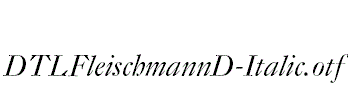 DTLFleischmannD-Italic