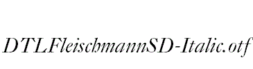 DTLFleischmannSD-Italic