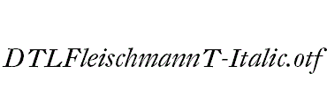 DTLFleischmannT-Italic