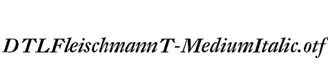 DTLFleischmannT-MediumItalic