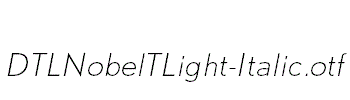 DTLNobelTLight-Italic