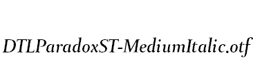 DTLParadoxST-MediumItalic