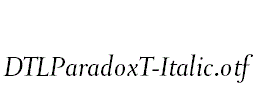 DTLParadoxT-Italic