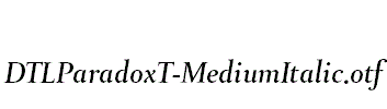 DTLParadoxT-MediumItalic