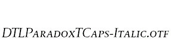 DTLParadoxTCaps-Italic