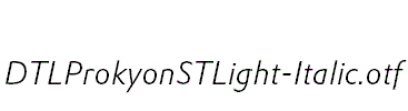 DTLProkyonSTLight-Italic