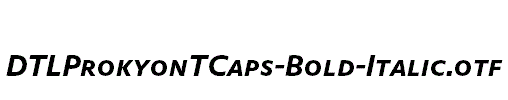 DTLProkyonTCaps-Bold-Italic