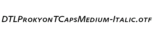 DTLProkyonTCapsMedium-Italic