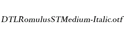 DTLRomulusSTMedium-Italic