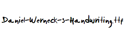 Daniel-Werneck-s-Handwriting