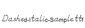 Dashed-Italic-Sample