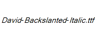 David-Backslanted-Italic