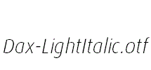Dax-LightItalic