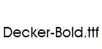 Decker-Bold