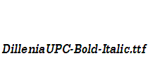 DilleniaUPC-Bold-Italic