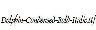 Dolphin-Condensed-Bold-Italic