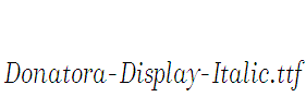 Donatora-Display-Italic