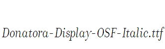 Donatora-Display-OSF-Italic