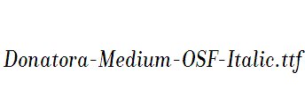 Donatora-Medium-OSF-Italic