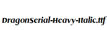 DragonSerial-Heavy-Italic