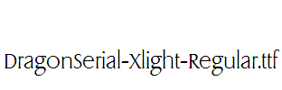 DragonSerial-Xlight-Regular