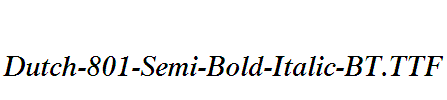 Dutch-801-Semi-Bold-Italic-BT