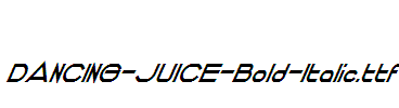 DANCING-JUICE-Bold-Italic