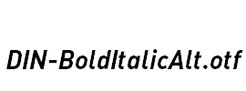 DIN-BoldItalicAlt