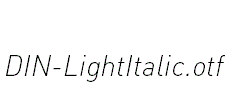 DIN-LightItalic