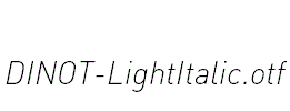 DINOT-LightItalic