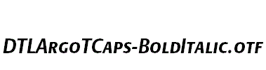 DTLArgoTCaps-BoldItalic