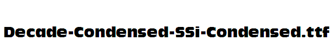 Decade-Condensed-SSi-Condensed