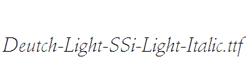 Deutch-Light-SSi-Light-Italic