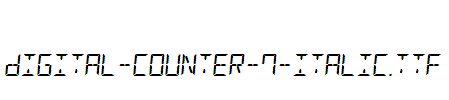 Digital-Counter-7-Italic