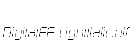 DigitalEF-LightItalic