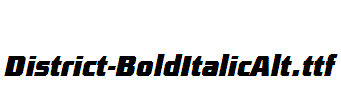 District-BoldItalicAlt